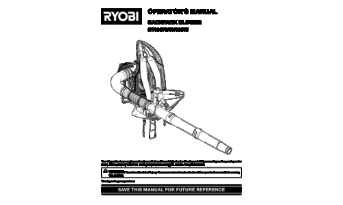 Ryobi RY09973 User Manual