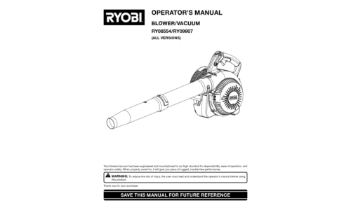 Ryobi RY09907 User Manual