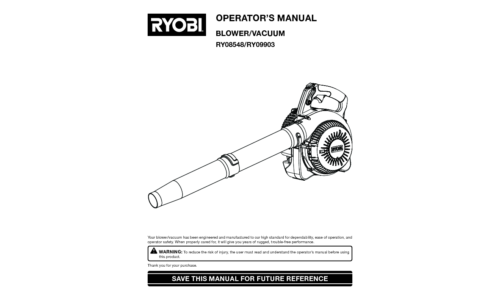 Ryobi RY09903 User Manual