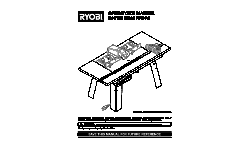 Ryobi RT401W User Manual