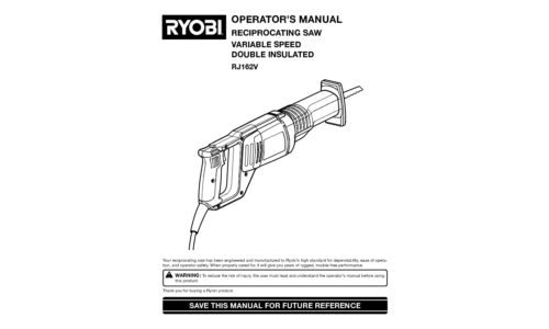 Ryobi RJ162V User Manual