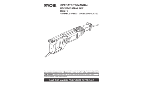 Ryobi RJ161V User Manual