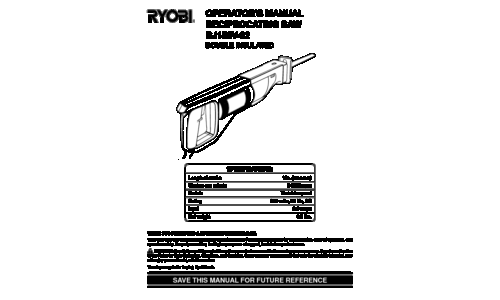 Ryobi RJ150V-02 User Manual