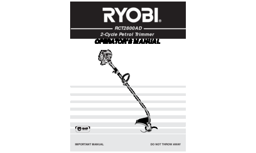 Ryobi RCT2800AD User Manual