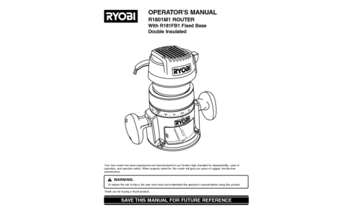 Ryobi R181FB1 User Manual