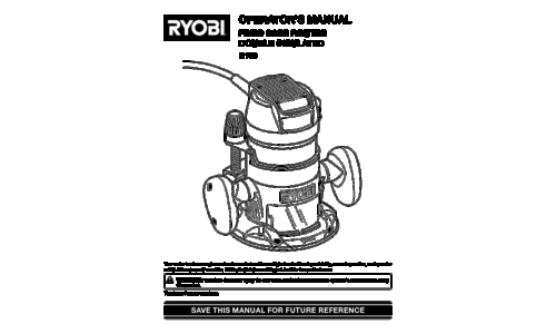 Ryobi R163K User Manual