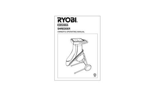 Ryobi Paper Shredder ESR2400A User Manual