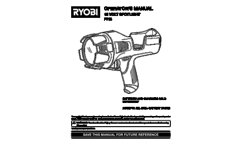 Ryobi P715 User Manual