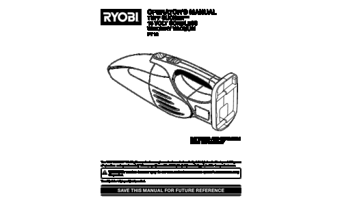 Ryobi P710 User Manual