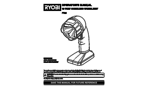 Ryobi P700 User Manual