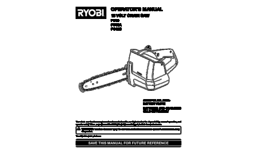 Ryobi P540 User Manual