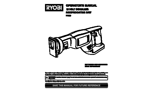 Ryobi P510 User Manual