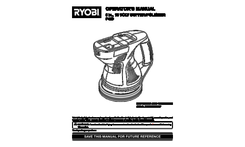 Ryobi P430 User Manual