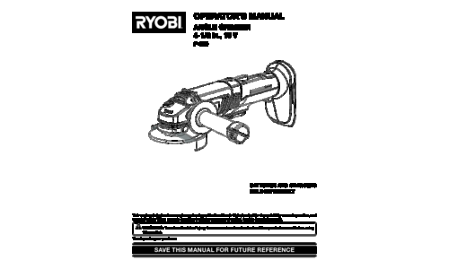 Ryobi P420 User Manual