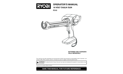 Ryobi P310 User Manual