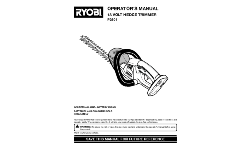 Ryobi P2601 User Manual