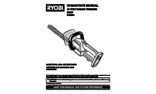 Ryobi P2600A User Manual