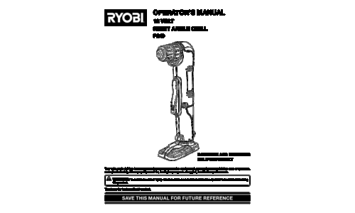 Ryobi P240 User Manual