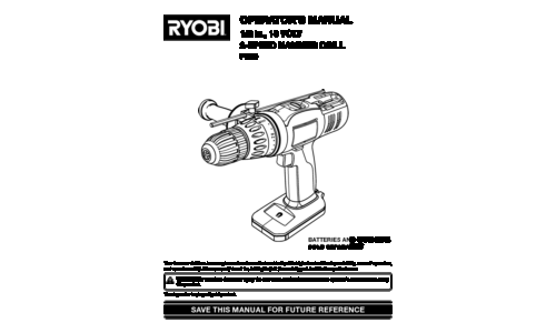 Ryobi P210 User Manual