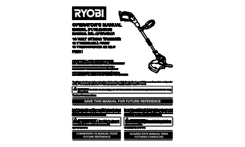 Ryobi P2001 User Manual