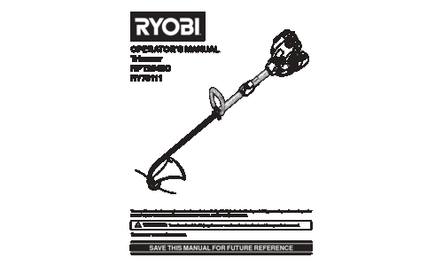 Ryobi Outdoor Trimmer RPT2543C, RY7011 User Manual