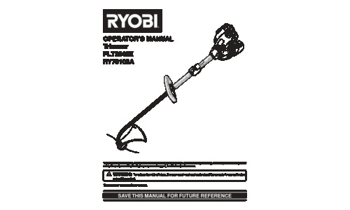 Ryobi Outdoor Trimmer PLT3043E, RY70103A User Manual