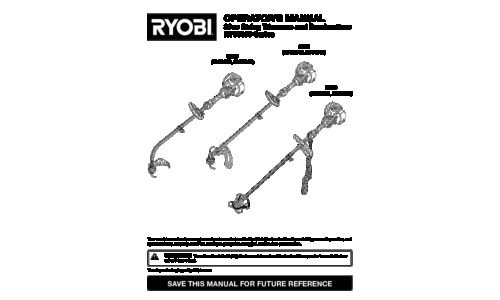 Ryobi Outdoor Trimmer CS30, SS30, BC30 User Manual