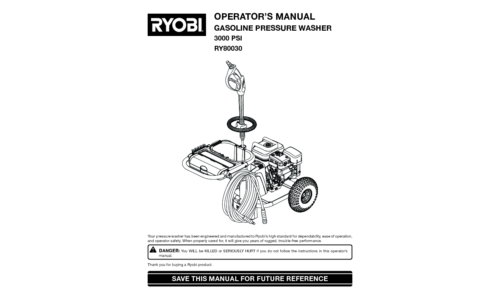 Ryobi Outdoor RY80030 User Manual