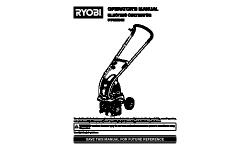 Ryobi Outdoor Cultivator RY46501B User Manual