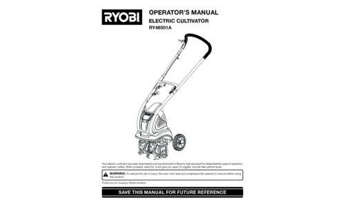 Ryobi Outdoor Cultivator RY46501A User Manual