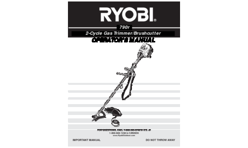 Ryobi Outdoor 790r User Manual