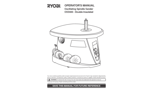 Ryobi OSS500 User Manual