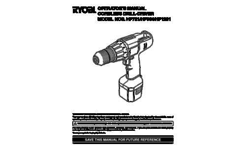 Ryobi HP961 User Manual