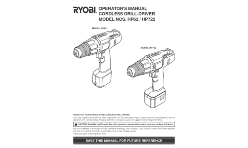 Ryobi HP722 User Manual