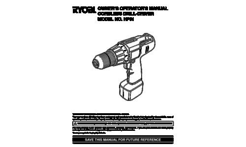 Ryobi HP61 User Manual