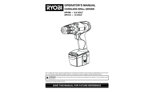 Ryobi HP496 User Manual