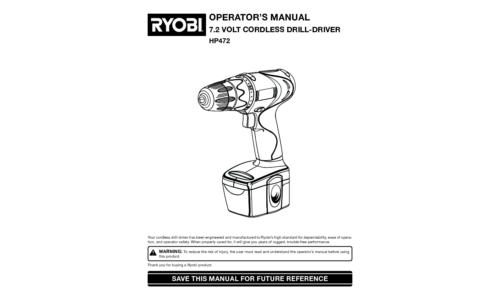 Ryobi HP472 User Manual