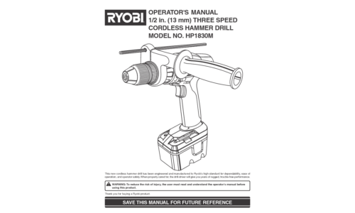 Ryobi HP1830M User Manual