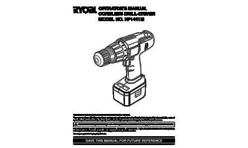 Ryobi HP1441M User Manual