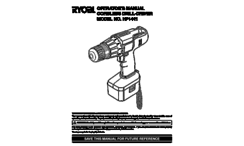 Ryobi HP1441 User Manual