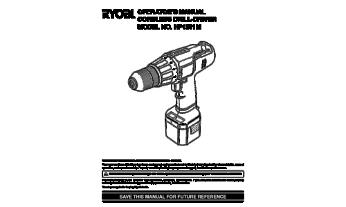 Ryobi HP1201M User Manual