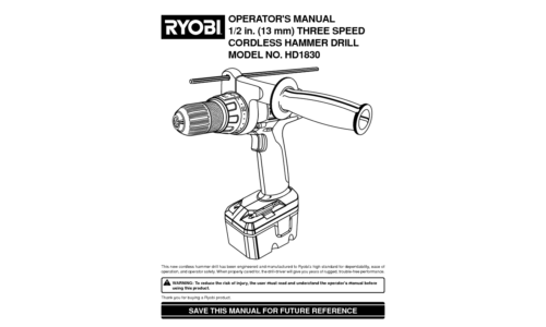 Ryobi HD1830 User Manual