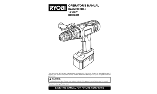 Ryobi HD1800M User Manual