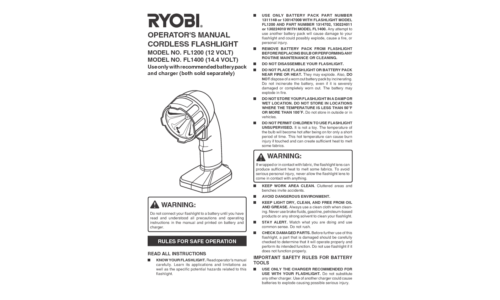 Ryobi FL1200 User Manual