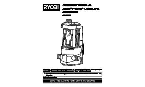 Ryobi ELL0006 User Manual