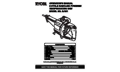 Ryobi EJ101 User Manual