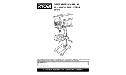 Ryobi DP121L User Manual