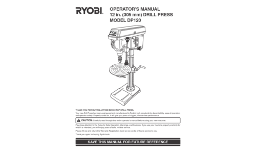 Ryobi DP120 User Manual