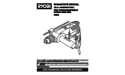 Ryobi D552HK User Manual