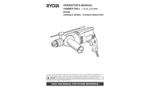 Ryobi D550H User Manual